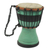 Wood mini-djembe drum, 'Green Invitation to Peace' - Green Decorative Djembe Drum Artisan Crafted in West Africa (image 2a) thumbail