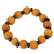 Wood stretch bracelet, 'Labadi Warmth' - Handcrafted Stretch Bracelet with Wood Beads (image 2a) thumbail