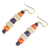 Wood dangle earrings, 'Summer Rain' - Purple and Orange Sese Wood Dangle Earrings (image 2b) thumbail