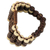 Wood stretch bracelet, 'Kumasi Blossom' - Eco Friendly Ghana Artisan Crafted Wood Stretch Bracelet