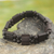 Holz-Stretch-Armband - Handgefertigtes Stretch-Armband aus Sese-Holz in Schwarz