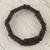 Wood stretch bracelet, 'Black Radiance' - Artisan Crafted Sese Wood Stretch Bracelet in Black
