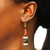 Agate and wood beaded earrings, 'Stay with Me' - Red Agate and Wood Beaded Earrings Artisan Crafted Jewelry (image 2c) thumbail