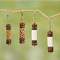 Featured review for Wood dangle earrings, Natural Simplicity (2 pairs)