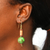 Upcycled dangle earrings, 'Simplicity Globes' - Hand Crafted Sese Wood and Upcycled Plastic Dangle Earrings (image 2b) thumbail