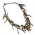 Coconut shell necklace, 'Valiant Warrior' - Handmade Coconut Shell Necklace on Double Strand Nylon Cords (image 2b) thumbail