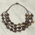 Coconut shell strand necklace, 'Coconut Wave' - Coconut Shell Strand Necklace Handmade in Ghana thumbail