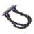 Coconut shell stretch bracelet, 'Purple Moon' - Hand Crafted Coconut Shell and Plastic Stretch Bracelet