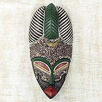 African wood mask, 'Pride of a Queen'