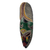 African wood mask, 'Fearless Warrior' - Colorful Beaded Wood Mask from Ghanaian Artisan (image 2b) thumbail