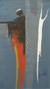 'Unity II' - Pintura acrílica abstracta de hombre y árbol sobre lienzo