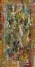 Tagträumen‘. - Mehrfarbige abstrakte Kunstmalerei, signiert von Künstler in Ghana