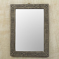 Wood wall mirror, 'Ohemaa'