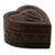 Wood jewelry box, 'Heart of Africa' - Ghanaian Hand Carved Heart Shaped Jewelry Box thumbail