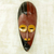 Afrikanische Holzmaske - Original afrikanische Wandmaske aus Licht und Schatten, handgefertigt