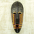 Máscara de madera africana, 'Fito' - Máscara de pared africana silbante Decoración de pared artesanal