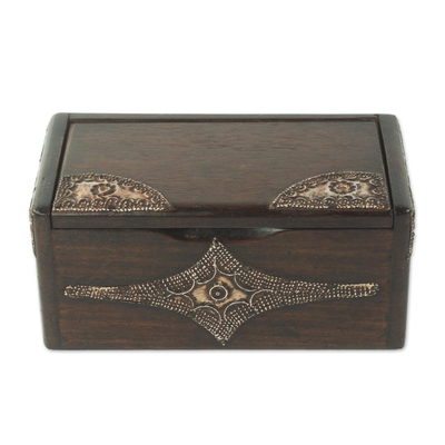 Decorative Wood Box with Aluminum from West Africa