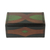 Wood box, 'Sika Korkoo Kwrabia III' - Decorative Sese Wood and Aluminum Plate Box from West Africa