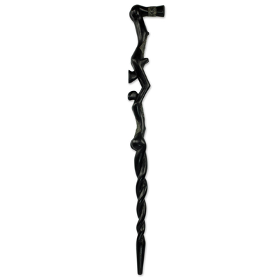 Acrobats Decorative Africa Walking Stick Carved by Hand