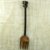Wood wall sculpture, 'King's Fork' - Hand Carved Sese Wood Sculpture of a Fork With Royal Motif