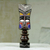 Wood sculpture, 'Liberated Woman' - Beaded African Sculpture Liberated Woman Crafted by Hand