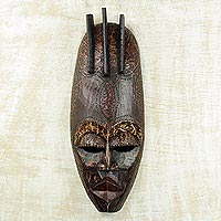 African wood mask, Biombo