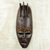 Afrikanische Holzmaske, 'Biombo - Handwerklich hergestellte Wandmaske aus afrikanischem Holz aus Ghana