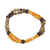Agate and wood stretch bracelet, 'Somensa' - Handmade Agate and Wood Stretch Bracelet from Ghana (image 2a) thumbail