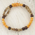 Agate and wood stretch bracelet, 'Somensa' - Handmade Agate and Wood Stretch Bracelet from Ghana (image 2b) thumbail