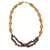 Agate and tiger's eye beaded necklace, 'Nyasafo' - Hand Crafted Gemstone and Recycled Plastic Necklace (image 2a) thumbail