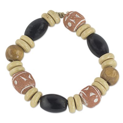 Agate beaded stretch bracelet,