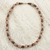 Wood and terracotta beaded necklace, 'Oheneyire' - Hand Crafted Sese Wood and Terracotta Beaded Necklace (image 2) thumbail