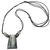 Halskette mit Stierhorn-Anhänger - Handwerklich gefertigte Stierhorn-Anhänger-Halskette, ghanaischer Schmuck