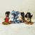 Baumwollornamente, (4er-Set) - Afrikanische Dame, handgefertigte Patchwork-Puppenornamente (4er-Set)