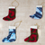 Cotton ornaments, 'Little Stockings' (set of 4) - Colorful Cotton Christmas Stocking Ornaments (Set of 4)
