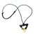 Halskette mit Anhänger aus Leder und Stierhorn - Handgefertigte Unisex-Halskette aus Leder mit Stierhorn
