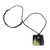 Halskette mit quadratischem Stierhorn-Anhänger - Handgefertigte quadratische Stierhorn-Anhänger-Halskette mit Lederband