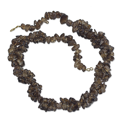 Halskette aus Achatperlen - Braune Achatperlenkette aus Westafrika