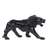 Ebony wood sculpture, 'Lion Prowl' - Mighty African Lion Hand Carved Ebony Wood Sculpture thumbail