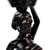 Escultura de madera de ébano, 'Ahokeka' - Escultura de madera de ébano de mujer Akan con cesta de frutas
