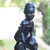 Ebony wood statuette, 'Afia Maame' - Hand-Carved Ebony Wood Statuette of Mother and Child