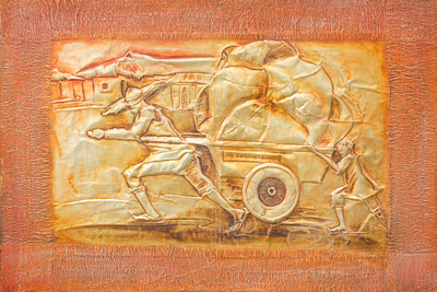 'Dignity of Labour' (2015) - Hand Made Original Aluminum Wall Relief from West Africa