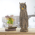 Wood sculpture, 'Watchful Owl' - Wooden Upright Owl Sculpture Hand Carved in Ghana (image 2j) thumbail