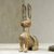 Escultura de madera - Escultura de conejo tallada a mano en madera pintada de África Occidental
