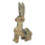 Wood sculpture, 'Springtime Rabbit' - West African Hand Carved Painted Wood Sculpture of Rabbit thumbail