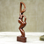Ebony sculpture, 'Dancing Figure' - Hand Made Wood Sculpture of a Woman Dancing from Ghana