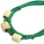 Leather and bone torsade necklace, 'Yembo Green' - Leather Artisan Crafted Green Necklace with Bone Squares (image 2d) thumbail