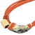 Leather and horn pendant necklace, 'Sougri Orange' - Horn and Bone Pendants on Recycled Beads Orange Necklace (image 2e) thumbail