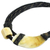 Leather and horn torsade necklace, 'Sougri Black' - Horn and Bone Pendants on Black Leather Necklace (image 2e) thumbail