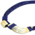 Leather and horn torsade necklace, 'Sougri Blue' - Horn and Bone Blue Recycled Beads Necklace African Jewelry (image 2e) thumbail